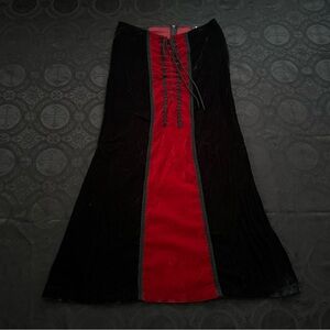vintage morbid threads velvet corset skirt